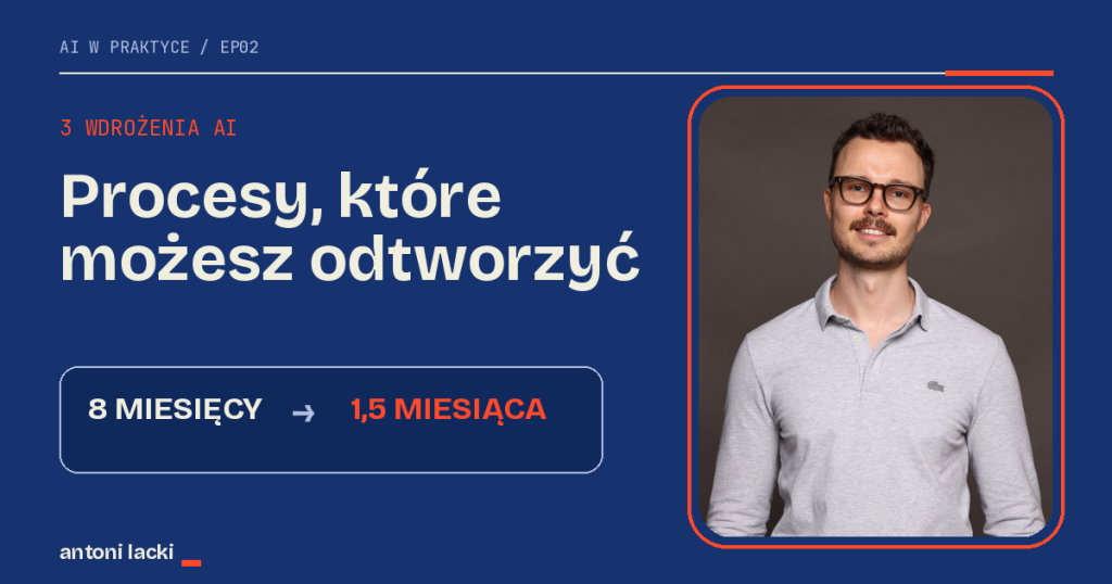 Antoni Łącki i trzy praktyczne wdrożenia AI w firmie